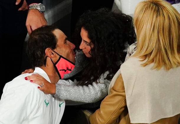Mandatory Credit: Photo by Javier Garcia BPI Shutterstock (10949550eg) Rafael Nadal kisses his wife, Maria Francisca Perello, after victory in the Men s Singles final French Open Tennis, Day Fifteen, Roland Garros, Paris, France - 11 Oct 2020 French Open Tennis, Day Fifteen, Roland Garros, Paris, France - 11 Oct 2020 Copyright: xJavierxGarcia BPI Shutterstockx 10949550eg