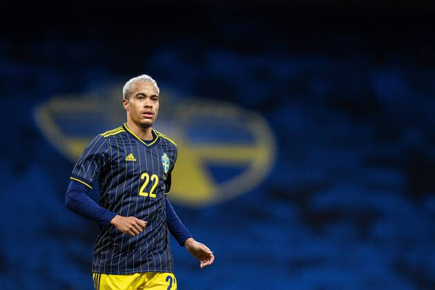 210331 Robin Quaison of Sweden during the International Friendly, Länderspiel, Nationalmannschaft football match between Sweden and Estonia on March 31, 2021 in Stockholm. Photo: Joel Marklund BILDBYRAN kod JM JM0103 bbeng fotboll football soccer fotball träningslandskamp landskamp international friendly sverige sweden sverige a estland estonia *** 210331 Robin Quaison of Sweden during the international friendly football match between Sweden and Estonia on March 31, 2021 in Stockholm Photo Joel Marklund BILDBYRAN kod JM JM0103 bbeng fotboll football soccer fotball träningslandskamp landskamp international friendly sverige sweden sverige a estland estonia,  Copyright: JOELxMARKLUND BB210331JM151
