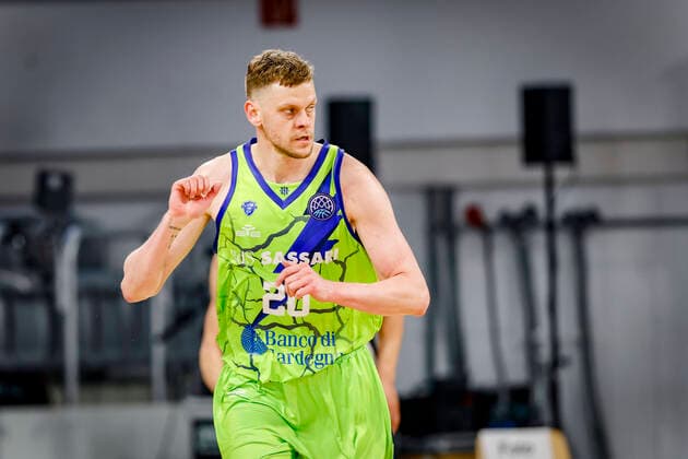 20 Eimantas Bendzius (Dinamo Banco di Sardegna Sassari) Basketball Champions League 2020 21, Playoof Spieltag 5, Brose Bamberg - Dinamo Sassari 01.04.2021, Bamberg, Brose Arena - Copyright: DanielxLöb