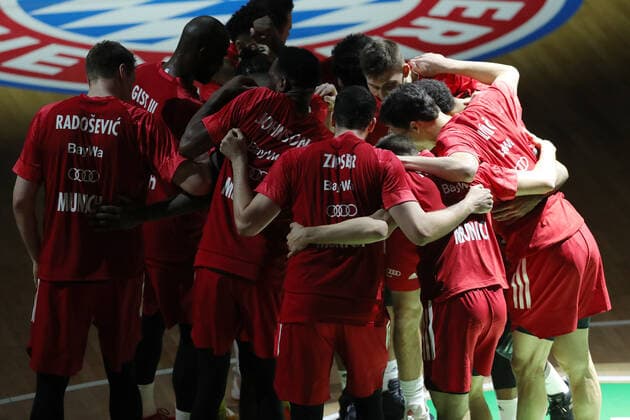 FC Bayern Basketball schwoert sich ein GER, FC Bayern Basketball vs. Zalgiris Kaunas, Basketball, Euroleague, Saison 2020 2021, 01.04.2021, GER, FC Bayern Basketball vs. Zalgiris Kaunas, Basketball, Euroleague, Saison 2020 2021, 01.04.2021, Muenchen Copyright: xEIBNER MarcelxEngelbrechtx EP_EER