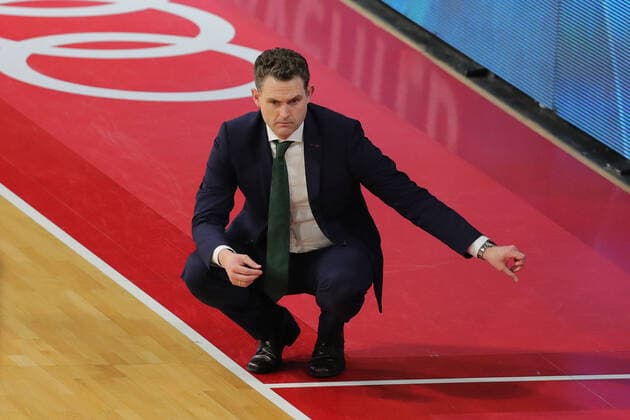 Cheftrainer Martin Schiller (Kaunas) GER, FC Bayern Basketball vs. Zalgiris Kaunas, Basketball, Euroleague, Saison 2020 2021, 01.04.2021, GER, FC Bayern Basketball vs. Zalgiris Kaunas, Basketball, Euroleague, Saison 2020 2021, 01.04.2021, Muenchen Copyright: xEIBNER MarcelxEngelbrechtx EP_EER