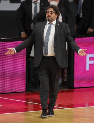 Cheftrainer Andrea Trinchieri (Muenchen) GER, FC Bayern Basketball vs. Zalgiris Kaunas, Basketball, Euroleague, Saison 2020 2021, 01.04.2021, GER, FC Bayern Basketball vs. Zalgiris Kaunas, Basketball, Euroleague, Saison 2020 2021, 01.04.2021, Muenchen Copyright: xEIBNER MarcelxEngelbrechtx EP_EER