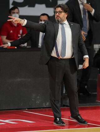 Cheftrainer Andrea Trinchieri (Muenchen) GER, FC Bayern Basketball vs. Zalgiris Kaunas, Basketball, Euroleague, Saison 2020 2021, 01.04.2021, GER, FC Bayern Basketball vs. Zalgiris Kaunas, Basketball, Euroleague, Saison 2020 2021, 01.04.2021, Muenchen Copyright: xEIBNER MarcelxEngelbrechtx EP_EER