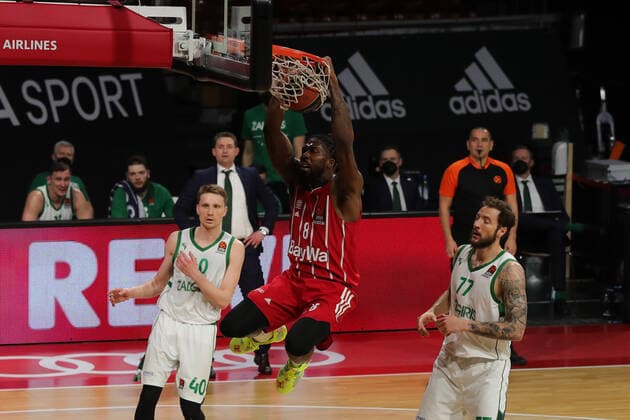 Jalen Reynolds (Muenchen) GER, FC Bayern Basketball vs. Zalgiris Kaunas, Basketball, Euroleague, Saison 2020 2021, 01.04.2021, GER, FC Bayern Basketball vs. Zalgiris Kaunas, Basketball, Euroleague, Saison 2020 2021, 01.04.2021, Muenchen Copyright: xEIBNER MarcelxEngelbrechtx EP_EER