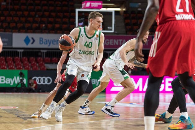 Basketball, Euroleague, day0}.04.2021, FC Bayern München - Zalgiris Kaunas. Im Bild Marius GRIGONIS (Zalgiris Kaunas, 40). München Audi Dome Bayern Deutschland Copyright: Passion2Press.dex xMarkusxFischerx