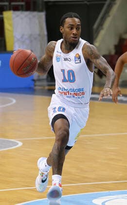 Ludwigsburg , Basketball easyCredit BBL Bundesliga , MHP RIESEN Ludwigsburg vs. SYNTAINICS MBC , Anthony Barber ( MBC )
