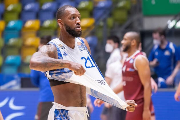 Fraport Skyliners - NINERS Chemnitz, easyCredit BBL Kamari Murphy (Fraport Skyliners, 21). Basketball-Spiel der easyCredit BBL zwischen den Fraport Skyliners und NINERS Chemnitz am 1. April 2021 in der Fraport-Arena in Frankfurt am Main., Frankfurt am Main Hessen Deutschland Fraport-Arena