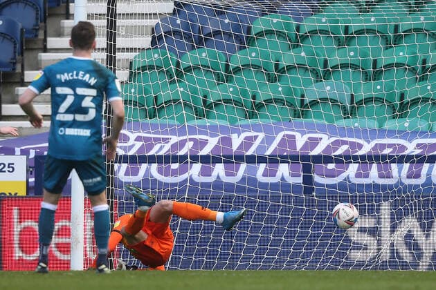 Preston North End v Norwich City Sky Bet Championship Brad Potts of Preston North End scores his side s late equalising goal during the Sky Bet Championship match at Deepdale, Preston Content Not Available For UK Newspapers Copyright: xPaulxChestertonx FIL-15373-0031