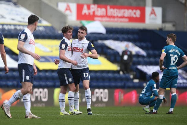 Preston North End v Norwich City Sky Bet Championship Celebrations and dejection at the end of the Sky Bet Championship match at Deepdale, Preston Content Not Available For UK Newspapers Copyright: xPaulxChestertonx FIL-15373-0058