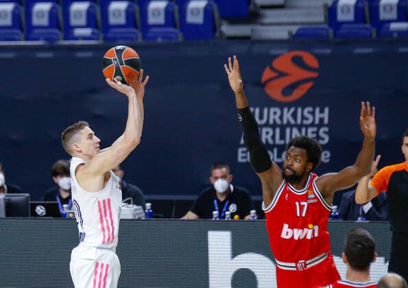 MATCH Jornada 33 Euroleague Masculino Madrid Real Madrid vs Olympiacos Piraeus Jaycee Carroll Madrid Madrid Spain Baloncesto Copyright: xAlbaxPachecox