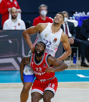MATCH Jornada 33 Euroleague Masculino Madrid Real Madrid vs Olympiacos Piraeus Edy Tavares Charles Jenkins Madrid Madrid Spain Baloncesto Copyright: xAlbaxPachecox