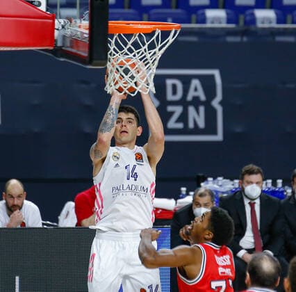 MATCH Jornada 33 Euroleague Masculino Madrid Real Madrid vs Olympiacos Piraeus Gabriel Deck Madrid Madrid Spain Baloncesto Copyright: xAlbaxPachecox