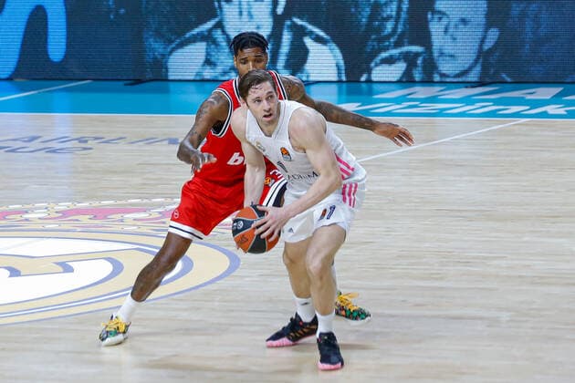 MATCH Jornada 33 Euroleague Masculino Madrid Real Madrid vs Olympiacos Piraeus Fabien Causeur Octavius Ellis Madrid Madrid Spain Baloncesto Copyright: xAlbaxPachecox
