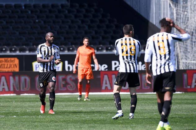 JOIE - FAIR PLAY - 19 STEPHANE BAHOKEN (SCO) FOOTBALL : Angers vs Montpellier - Ligue 1 Uber Eats - 04 04 2021 FEP Panoramic 