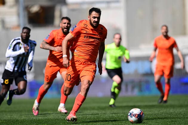 Gaetan Laborde (MHSC) FOOTBALL : SCO Angers vs MHSC - Ligue1 Uber Eats - 04 04 2021 JBAutissier Panoramic 