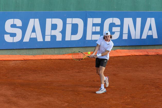 ATP, Tennis Herren Tour 250 2021 Sardegna Open Tennis CAGLIARI, ITALY, APR 05: Giulio Zeppieri during the ATP Tour 250 Sardegna Open tennis match in Cagliari, Italy on April 05, 2021. Cagliari Tennis Club Cagliari Italy 6460_236649 Copyright: xGiampieroxSposito PentaxPressx