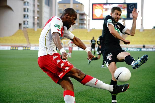 Djibril Sidibe (AS Monaco) - Thomas Delaine (FC Metz) FOOTBALL : AS Monaco vs Metz - Coupe de France - Monaco - 06 04 2021 NorbertScanella PanoramiC 