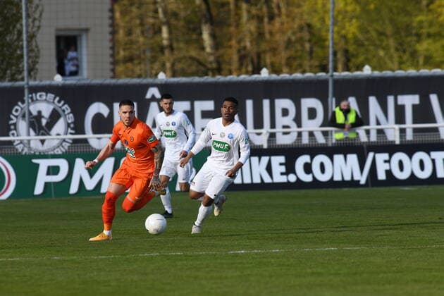 8 - Ferdinand Ramanamahefa (Chateaubriant) FOOTBALL : Chateaubriant vs Montpellier - Coupe de France - 07 04 2021 RonanHoussin Panoramic 