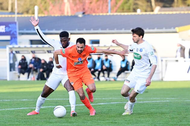 Gaetan Laborde (MHSC) FOOTBALL : Voltigeurs de Chateaubriant vs MHSC - 1 8 coupe de France - 07 04 2021 JBAutissier Panoramic 