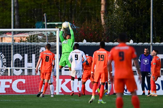 Dimitry Bertaud (MHSC) FOOTBALL : Voltigeurs de Chateaubriant vs MHSC - 1 8 coupe de France - 07 04 2021 JBAutissier Panoramic 