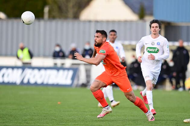 Andy Delort (MHSC) FOOTBALL : Voltigeurs de Chateaubriant vs MHSC - 1 8 coupe de France - 07 04 2021 JBAutissier Panoramic 