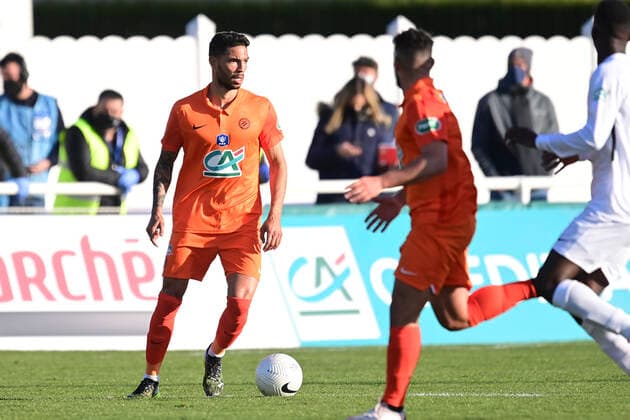 Pedro Mendes (MHSC) FOOTBALL : Voltigeurs de Chateaubriant vs MHSC - 1 8 coupe de France - 07 04 2021 JBAutissier Panoramic 