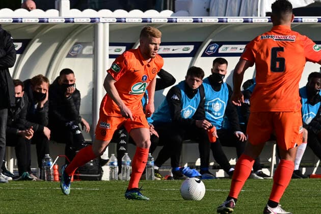 Florent Mollet (MHSC) FOOTBALL : Voltigeurs de Chateaubriant vs MHSC - 1 8 coupe de France - 07 04 2021 JBAutissier Panoramic 