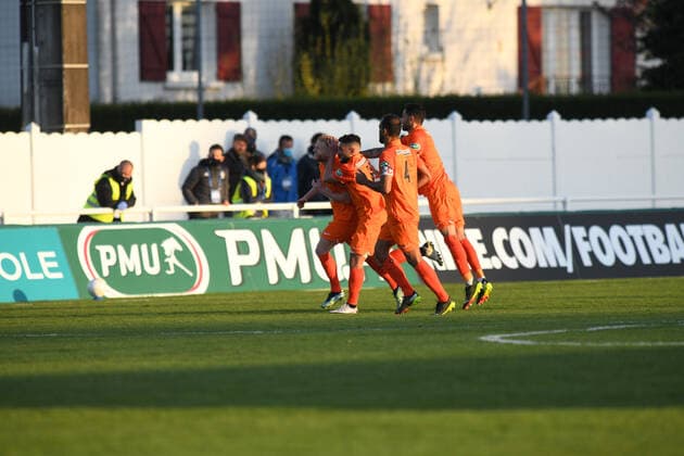 Joie but 10 - Florent MOLLET (Montpellier) FOOTBALL : Chateaubriant vs Montpellier - Coupe de France - 07 04 2021 RonanHoussin Panoramic 
