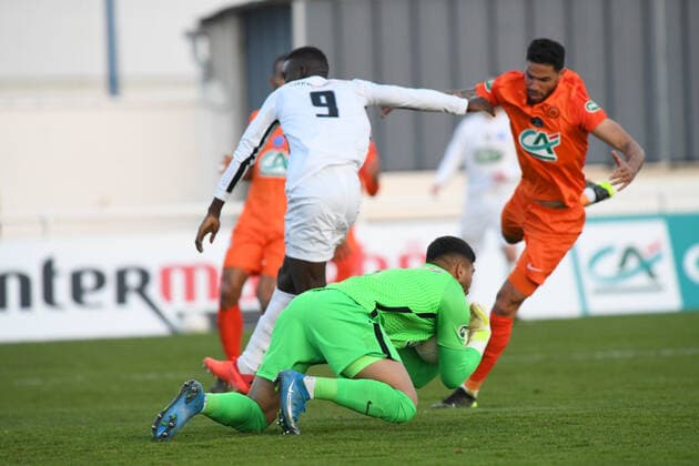 1 - Dimitry BERTAUD (Montpellier) FOOTBALL : Chateaubriant vs Montpellier - Coupe de France - 07 04 2021 RonanHoussin Panoramic 