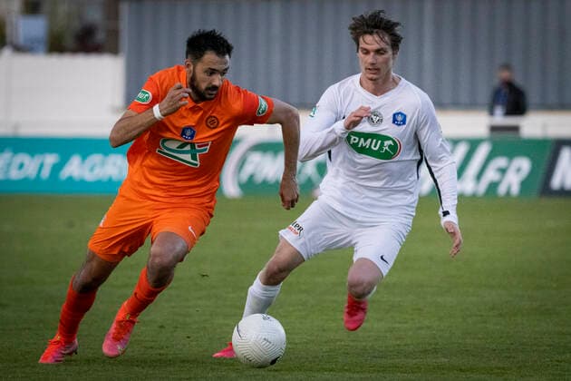 Voltigeurs de Chateaubriant Contre Montpellier pour le 8e de Finale de la coupe de France au Stade de la Ville en Bois, le 07 Avril 2021. Gaetan Laborde  Copyright: xJeremiasxGonzalezx xIP3x