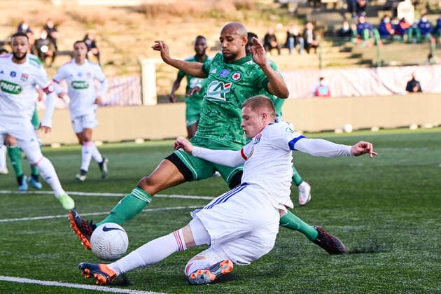 Melvin Bard (OL) FOOTBALL : Red star vs OL - 1 8 coupe de France - 08 04 2021 JBAutissier Panoramic 
