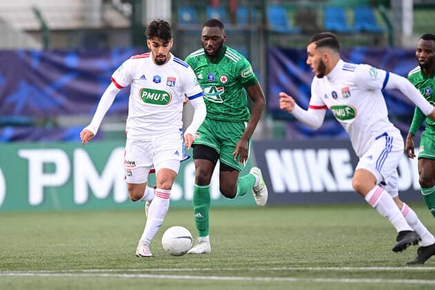 Lucas Tolentino Coelho De Paqueta (OL) FOOTBALL : Red star vs OL - 1 8 coupe de France - 08 04 2021 JBAutissier Panoramic 