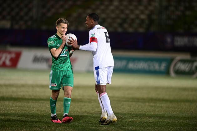 Sport Bilder des Tages seance de tirs au but DIEGO MICHEL (Red Star) Marcelo (OL) FOOTBALL : Red star vs OL - 1 8 coupe de France - 08 04 2021 JBAutissier Panoramic 