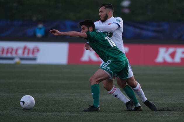 April 9, 2021, Saint Ouen, Seine Saint Denis, France: Red Star Midfield MELVYN DOREMUS in action during the round of 16 soccer French Cup match between Red Star and Olympique Lyonnais at Bauer Stadium - Saint Ouen - France..Lyon Won 2:2 Saint Ouen France - ZUMAp119 20210409_zaf_p119_021 Copyright: xPierrexSteveninx