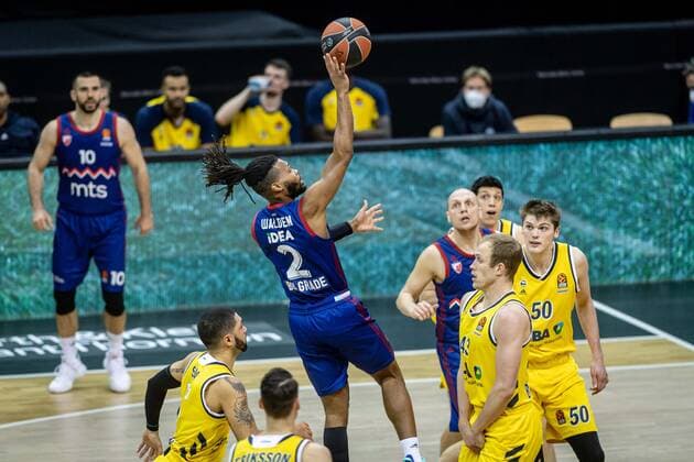 Basketball Berlin 08.04.2021 Euroleague Saison 2020 2021 Alba Berlin - Roter Stern Belgrad Corey Walden (Belgrad, No.02)