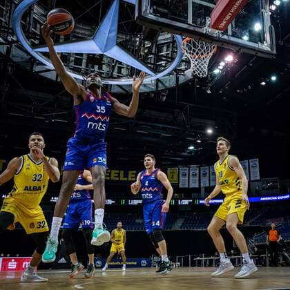 Basketball Berlin 08.04.2021 Euroleague Saison 2020 2021 Alba Berlin - Roter Stern Belgrad Landry Nnoko (Belgrad, No.35)