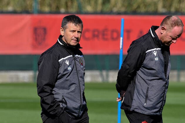 Adrian Ursea - OGC Nice - Centre d entrainement et de formation a Nice FOOTBALL : Entrainement OGC Nice - 09 04 2021 LionelUrman Panoramic 
