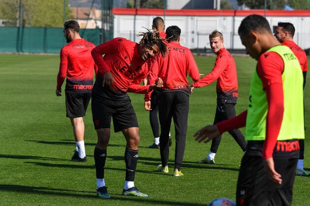 Jean-Clair Todibo - OGC Nice - Centre d entrainement et de formation a Nice FOOTBALL : Entrainement OGC Nice - 09 04 2021 LionelUrman Panoramic 
