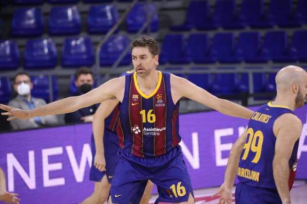 Euroleague Basketball match: FC Barcelona, Barca vs Bayern at the Palau Blaugrana Stadium in Barcelona April 09, 2021 In picture: Pau Gasol Partido de la Euroliga de Baloncesto: Fc Barcelona vs Bayern en el Estadio Palau Blaugrana en Barcelona 09 de Abril de 2021 Photo: JGS Cordon Press Cordon Press