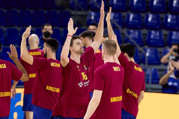 April 9, 2021, Barcelona, Spain: Pau Gasol of FC Barcelona, Barca during the Turkish Airlines EuroLeague match between FC Barcelona and Bayern Munich at Palau Blaugrana in Barcelona, Spain. Barcelona Spain - ZUMAd159 20210409_zia_d159_090 Copyright: xDavidxRamirezx