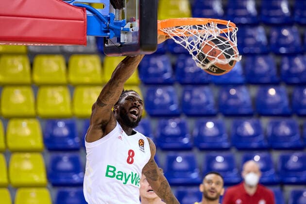 April 9, 2021, Barcelona, Spain: Jalen Reynolds of FC Bayern Munich during the Turkish Airlines EuroLeague match between FC Barcelona, Barca and Bayern Munich at Palau Blaugrana in Barcelona, Spain. Barcelona Spain - ZUMAd159 20210409_zia_d159_102 Copyright: xDavidxRamirezx