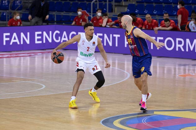 Jornada 34 de la Euroliga, Partido entre F.C.Barcelona y el F.C. Bayern de Munich, disputado en el Palau Blaugrana Partido de Euroliga entre F.C.Barcelona y el F.C. Bayern Munich, correpondiente a la jornada 34 de la liga regular. Partido disputado en el Palau Blaugrana (Barcelona) Copyright: xBEAUTIFULxSPORTS Cuadradox