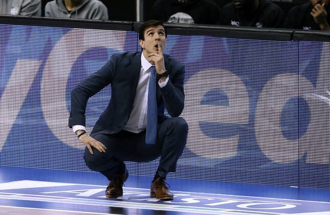 Trainer Pedro Calles Basketball BBL Bundesliga Herren Saison 2020 2021 10.04.2021 ALBA Berlin vs. Hamburg Towers