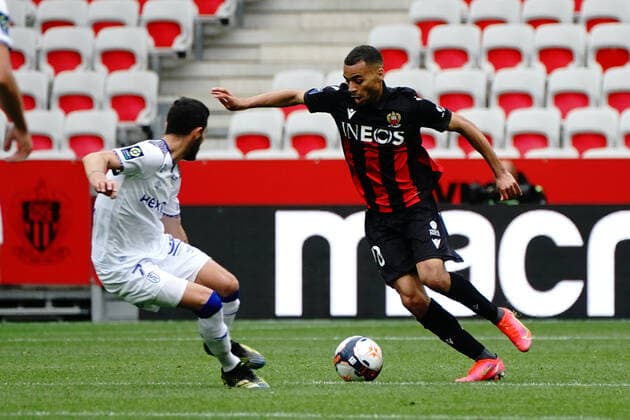 Alexis Claude Maurice (OGC Nice) FOOTBALL : OGC Nice vs Stade de Reims - Ligue 1 Uber Eats - Nice - 11 04 2021 NorbertScanella PanoramiC 