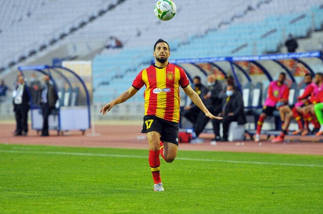 Abderrahmane Meziane(17) of EST in action during the Match Espérance Sportive de Tunis (EST) vs Mouloudia Club d Alger (MCA) counting for the CAF African Champions League at the Rades stadium.photo: Yassine Mahjoub CAF African Champions League: EST vs MC Algiers 