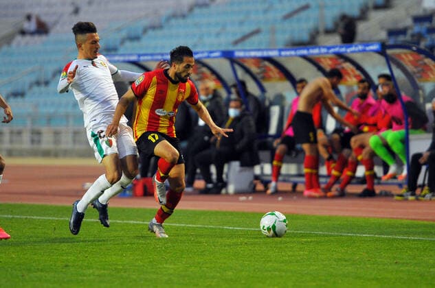 Abderrahmane Meziane(17) of EST in action during the Match Espérance Sportive de Tunis (EST) vs Mouloudia Club d Alger (MCA) counting for the CAF African Champions League at the Rades stadium.photo: Yassine Mahjoub CAF African Champions League: EST vs MC Algiers 