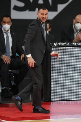 Co-Trainer Adriano Vertemati (Muenchen) GER, FC Bayern Basketball vs. Loewen Braunschweig, Basketball, easyCredit BBL, Saison 2020 2021, 11.04.2021, GER, FC Bayern Basketball vs. Loewen Braunschweig, Basketball, easyCredit BBL, Saison 2020 2021, 11.04.2021, Muenchen Copyright: xEIBNER MarcelxEngelbrechtx EP_EER