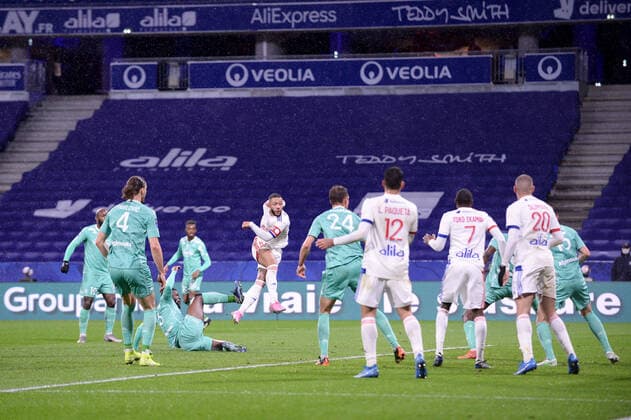 10 MEMPHIS DEPAY (OL) - BUT FOOTBALL : Lyon vs Angers - Ligue 1 Uber Eats - 11 04 2021 FEP Panoramic 