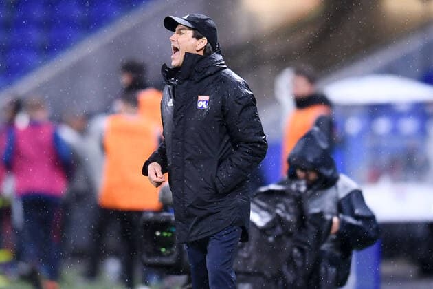 RUDI GARCIA (ENTRAINEUR LYON) FOOTBALL : Lyon vs Angers - Ligue 1 Uber Eats - 11 04 2021 FEP Panoramic 