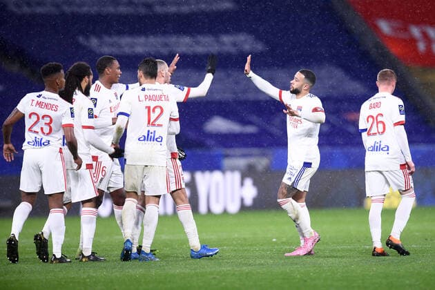 JOIE - FAIR PLAY - 10 MEMPHIS DEPAY (OL) FOOTBALL : Lyon vs Angers - Ligue 1 Uber Eats - 11 04 2021 FEP Panoramic 